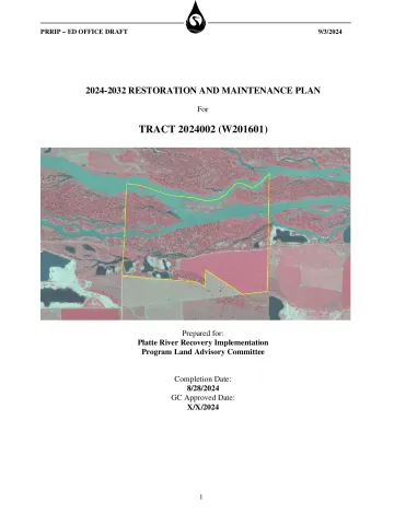 5 - Tract 20240002 Restoration and Maintenance Plan_DRAFT 