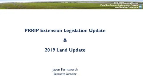 2019 AMP Reporting Session Presentations