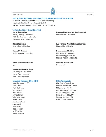 April 29 2025 TAC Meeting Minutes FINAL