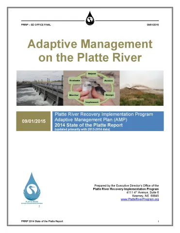 FINAL PRRIP 2014 State of the Platte Report