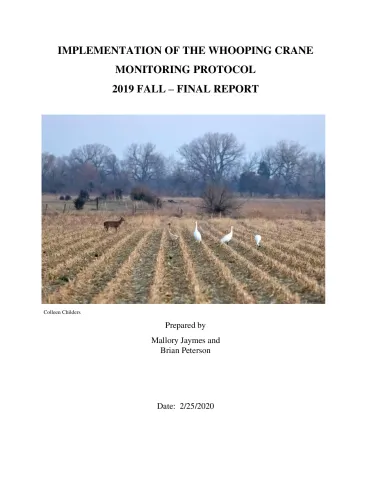 Implementation of the Whooping Crane Monitoring Protocol - Fall 2019