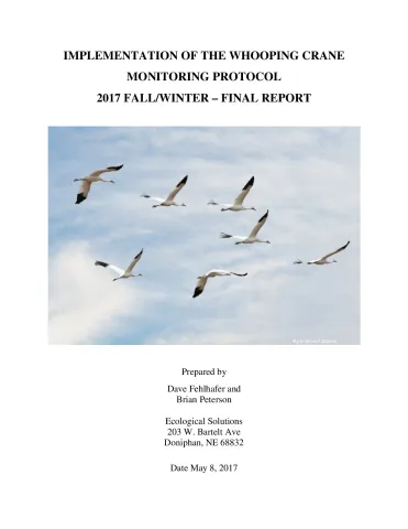 Implementation of the Whooping Crane Monitoring Protocol - Fall 2017