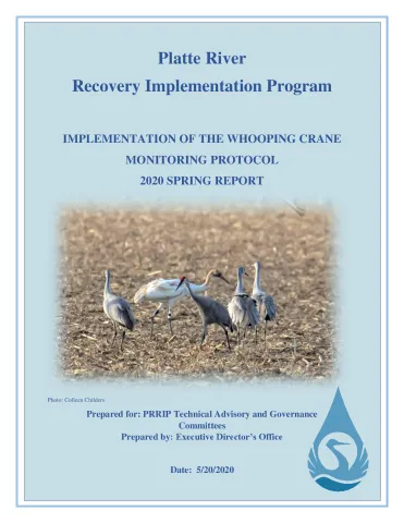 Implementation of the Whooping Crane Monitoring Protocol - Spring 2020