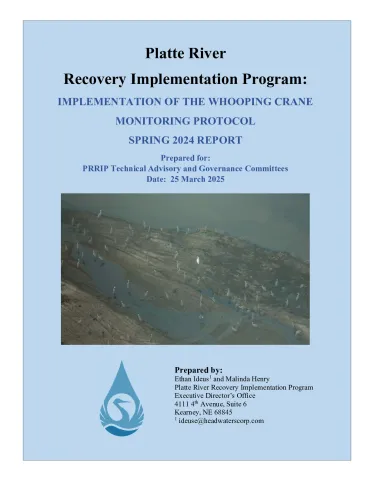 Implementation of the Whooping Crane Monitoring Protocol - Spring 2024 Report FINAL