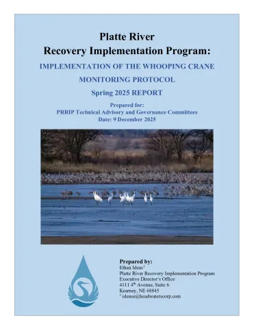 Implementation of the Whooping Crane Monitoring Protocol - Spring 2025 Report FINAL
