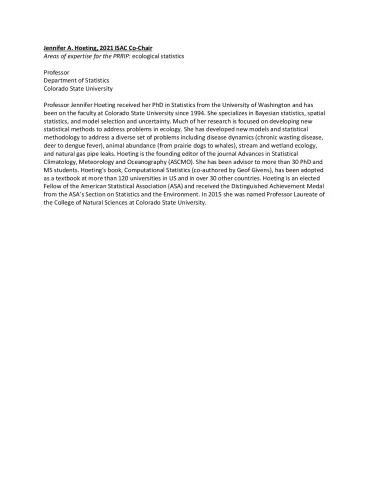 Jennifer Hoeting bio