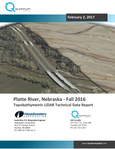 Fall 2016: Topobathymetric LiDAR Technical Data Report