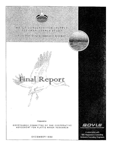 Platte River Water Conservation/Supply Reconnaissance Study