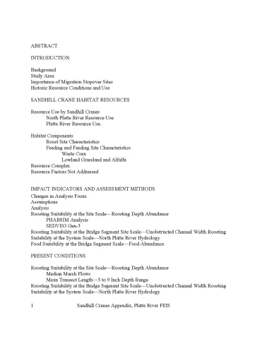 Sandhill Crane Appendix FEIS - Spring Habitat Use in Nebraska