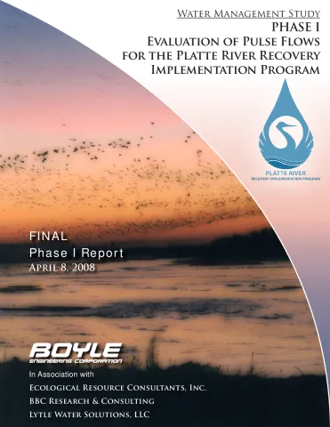 Water Management Study Phase I - Evaluation of Pulse Flows for the Platte River Recovery Implementation Program