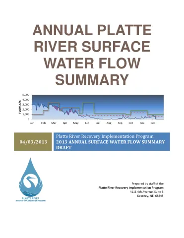 2013 Annual Surface Water Flow Summary Draft