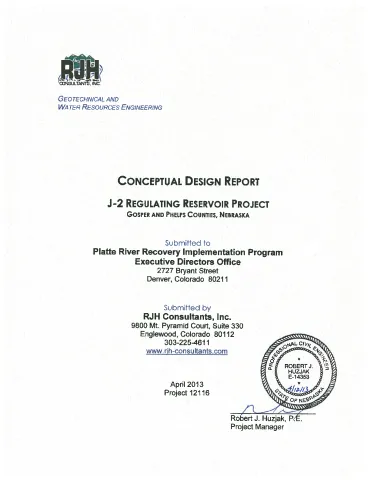 Conceptual Design Report J-2 Regulating Reservoir Project