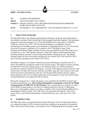 Phelps Recharge Score Analysis Memo - FINAL