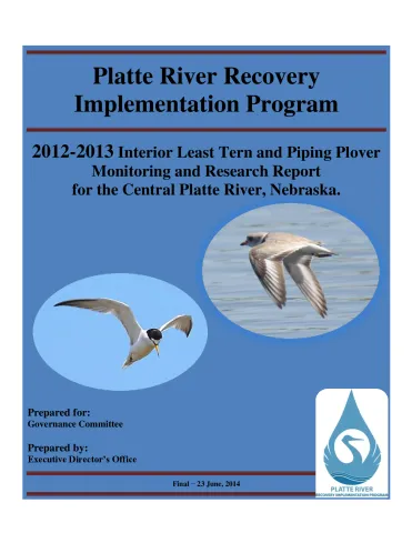 PRRIP 2012-2013 Tern and Plover Monitoring and Research Report