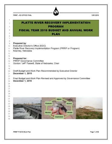 Master PRRIP FY2016 Work Plan December 1 2015 (FINAL)