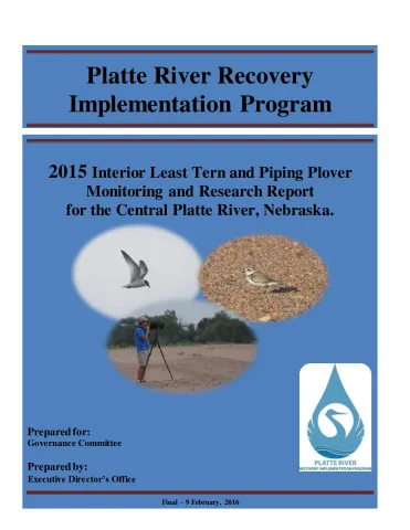 PRRIP 2015 Tern and Plover Monitoring and Research Report