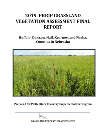 PRRIP GRASSLAND VEGETATION ASSESSMENT FINAL REPORT 2019