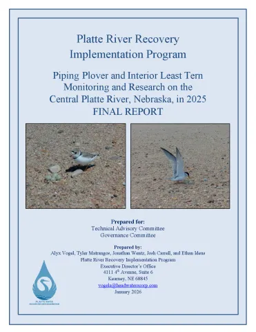 Platte River Recovery Implementation Program: Piping plover and interior least tern monitoring and research on the central Platte River, Nebraska. 2025 Annual Report.
