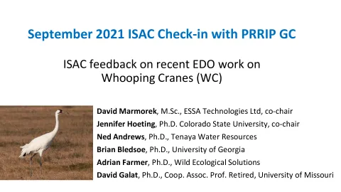 September 2021 ISAC Presentation to the PRRIP GC
