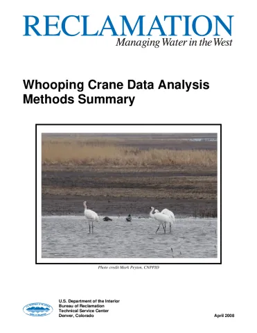 Whooping Crane Data Analysis Methods Summary