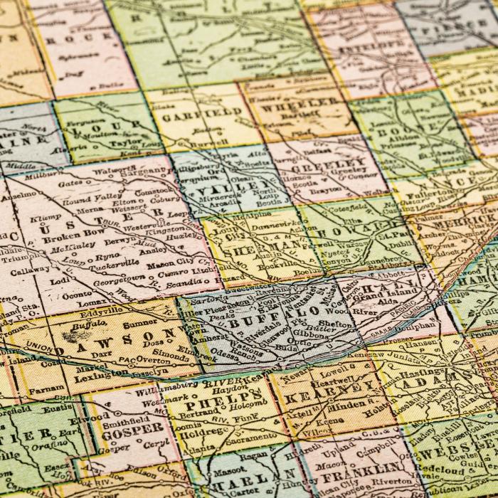 Map of the Platte River